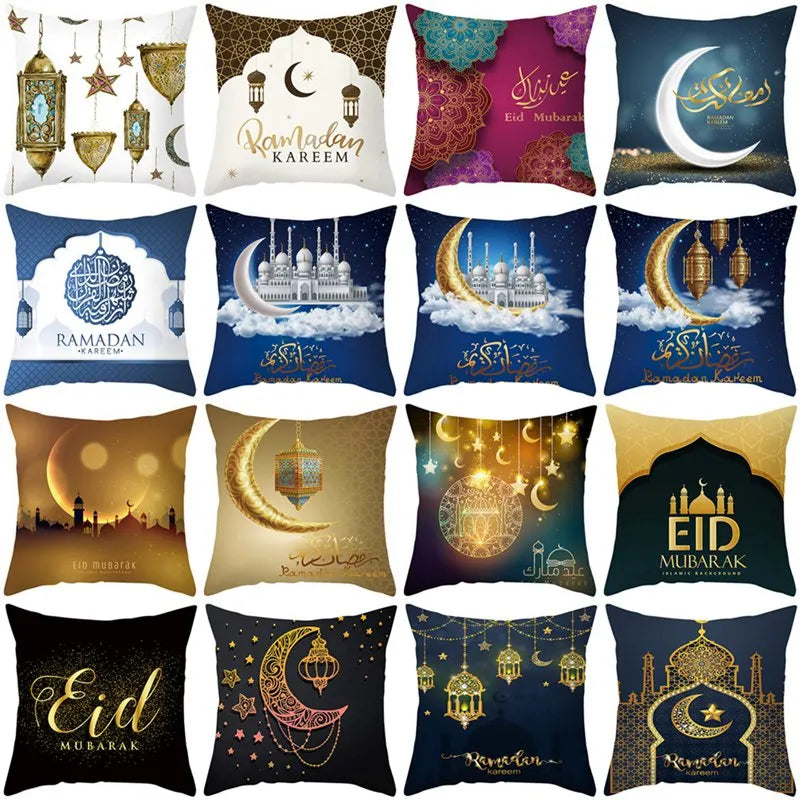 Ramadan MUBARAK Cushion Cover Eid Mubarak Decoration Islam Gifts 45x45cm