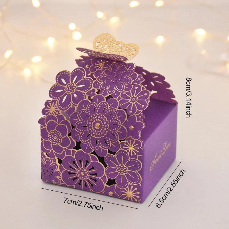 10/20Pcs party Favors Candy Boxes Butterfly Chocolate Gift Packaging Box for guests Birthday Party Baby Shower Decor Supplies