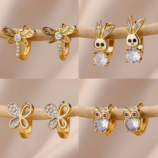 Stainless Steel Rabbit Butterfly Earrings for Women/Girls 30 different model