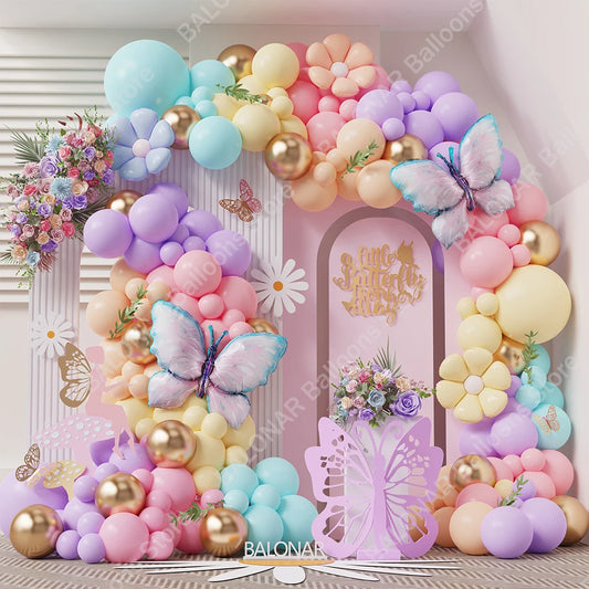 153pcs Butterfly Balloons Arch.