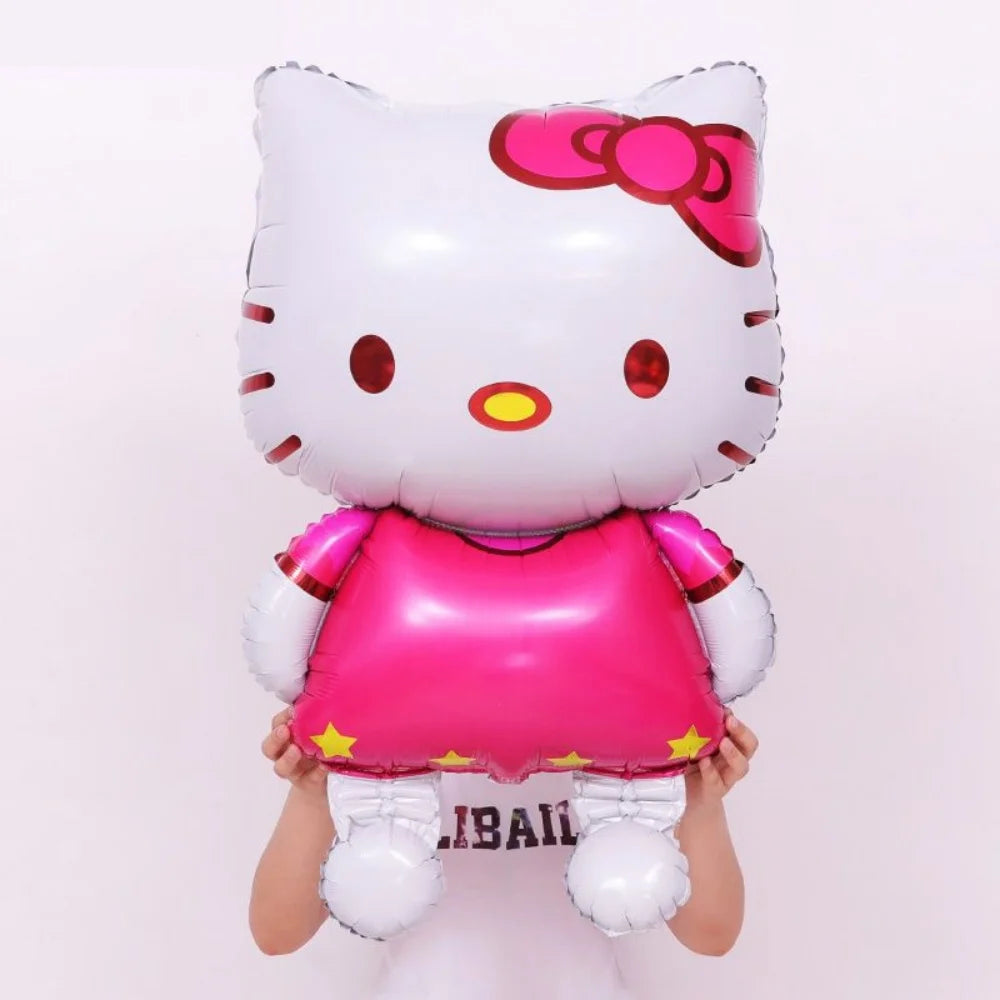 5 Pcs/Set Hello Kitty Aluminum Foil Balloons Girls Happy Birthday Party Decorations Baby Shower Inflatable Ball Kids Toys Gifts