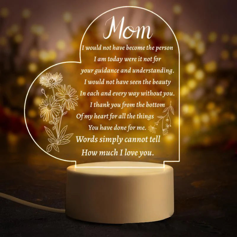 Mothers Day Decorative Lights For USB Powered Night Lamp